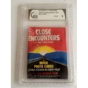   Encounters Of The Third Kind Cards Unopened Wax Pack GAI Graded 9 Mint