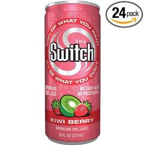 The Switch Sparkling Juice, Kiwi Berry, 8 Ounce Cans (Pack of 24 