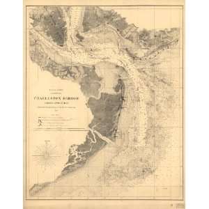  Civil War Map Charleston Harbor and its approaches showing 