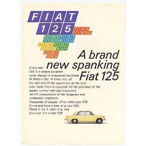  1968 Fiat 125 Brand New Print Ad (24450)