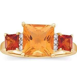 Blend of Natural Golden & Madeira Citrine & Diamond Accents   Fashion 