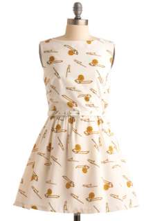   in Brass Dress  Mod Retro Vintage Printed Dresses  ModCloth