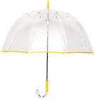 YELLOW BUBBLE DOME TRIMMED UMBRELLA by LEIGHTON NWT