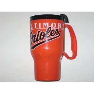 com BALTIMORE ORIOLES 16 oz. Thermal Hot / Cold TRAVEL MUG with Snap 
