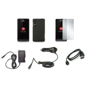 Motorola Droid 3 XT862 (Verizon) Premium Combo Pack   Black Rubberized 