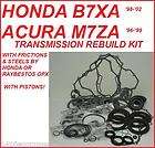 HONDA B7XA ACURA M7ZA TRANS REBUILD KIT WITH FRICTIONS  (Fits 1999 