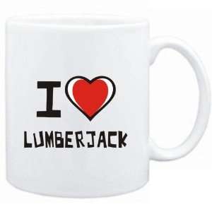  Mug White I love Lumberjack  Sports