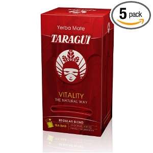 Taragui Vitality Yerba Mate Regular Blend, 25 Count Tea Bags (Pack of 