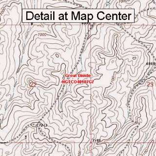  USGS Topographic Quadrangle Map   Great Divide, Colorado 