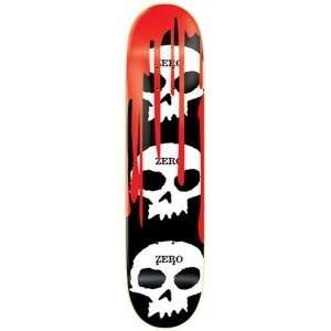  Zero Skateboards 3 Skull Blood Black Skateboard Sports 