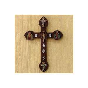   Decoupage wall adornment, Cross of Faith and Miracles