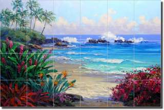   Beach Seascape Ceramic Tile Mural Backsplash 25.5x17 MSA078  