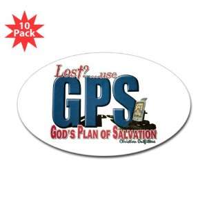  Sticker (Oval) (10 Pack) Lost Use GPS Gods Plan of 