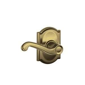   Brass Passage Flair Style Lever with Camelot Rose