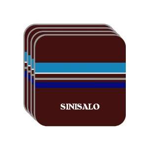   Name Gift   SINISALO Set of 4 Mini Mousepad Coasters (blue design