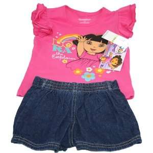 Dora the Explorer T shirt & Jeans Set Toddler 4T 