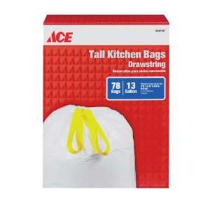  Ace 13 Gal Tall Kitchen Trash Bags   6 Pack