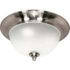  Light   12 inch   Flush Mount   w/ Satin Frosted Glass Shades