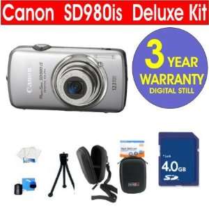 MP Digital Camera (Silver) + 4 GB High Speed Memory Card + Deluxe Hard 