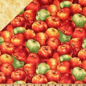    Sided Quilted Apples Multi Fabric By The Yard Arts, Crafts & Sewing