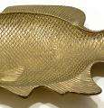 Vintage Brass Carp Fish Dish Serving Platter Plate Bowl  