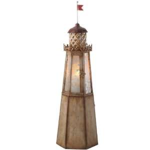  Lighthouse Pillar Holder Iron Candle Holder by by Midwest 