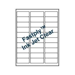  Label, Crystal Clear Glossy Inkjet, 2 5/8 x 1 (Same size as Avery