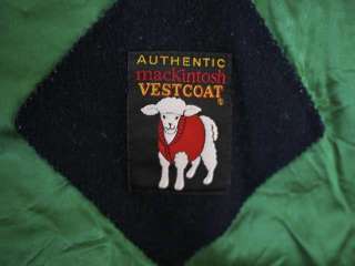 Vtg 80s Mackintosh WOOL Hooded Duffle VestCoat Coat 16  