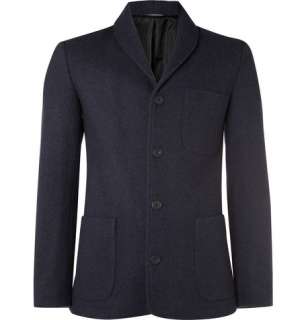   Clothing  Blazers  Single breasted  Wool Blend Jersey Jacket