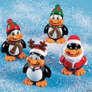 Happy HOLIDAY Penguin Figures/CHRISTMAS Stocking Stuffers/Winter/Feet 