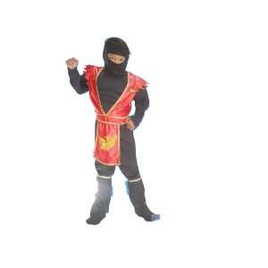    Crimson Ninja Deluxe Muscle Arms Costume Size 4 6 Toys & Games