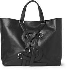 Yves Saint Laurent Logo Strap Leather Tote Bag