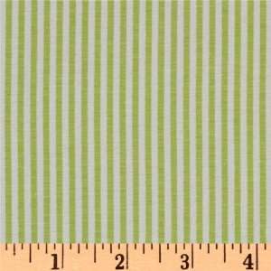  60 Wide Seersucker Stripe Lime/White Fabric By The Yard 