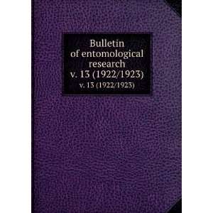  of entomological research. v. 13 (1922/1923) Imperial Institute 