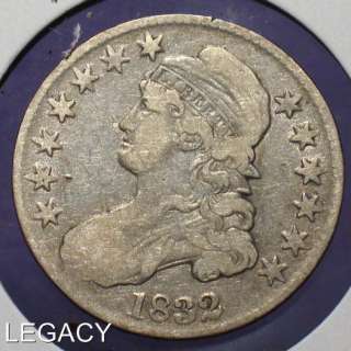 1832 SILVER CAPPED BUST HALF DOLLAR EARLY DATE (YT  