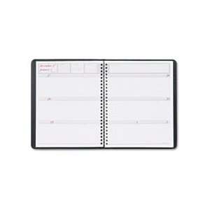   Monthly Appointment Book, Black, 6 7/8 x 8 3/4, 2012