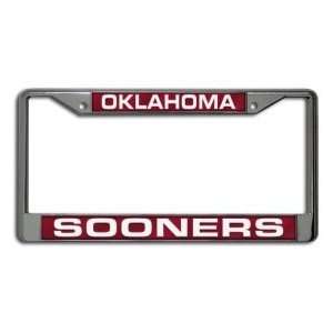  Oklahoma Sooners OU NCAA Laser Cut Chrome License Plate 