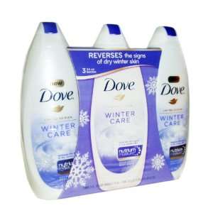  Dove Limited Edition Winter Care Body Wash Trio Pack Three 