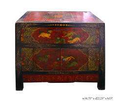   newsletter vintage tibetan fu dogs graphic trunk table cabinet s420