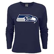 Seattle Seahawks Womens Custom Long Sleeve T Shirt   