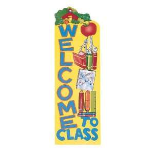  Eureka Vertical Classroom Banner, Welcome to Class, 45 x 