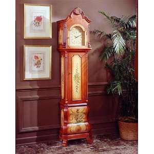   Home Furnishings Floral Grandfather Style Clock