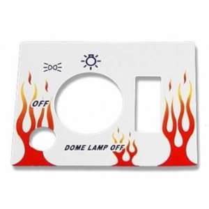  Nu Image Glo Red Flame Whtie Face Headlight Switch Panel 