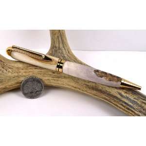  Deer Antler Euro Pen With a Gold Finish