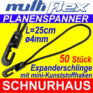 50 Planenspanner Spannfix Kunstoffhaken 25cm schwarz  