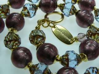 MADDYS Halskette Venezia Murano Perlen blau violett Italy Nostalgie 
