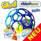 OBALL Das Original von Rhino Toys (15cm mit Rassel) Greifball/Rattle 