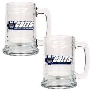  Indianapolis Colts 2pc 15oz Glass Tankard Set Sports 