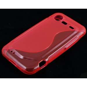  Clear Peach TPU Gel S Line Wave Case For HTC Droid 