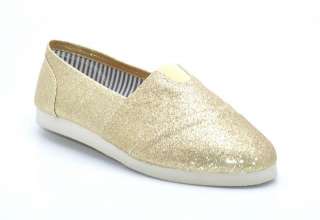 Soda Women Gold Glitter Round Toe Flat sandal object  